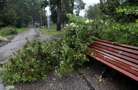 Rain and storm in Riga