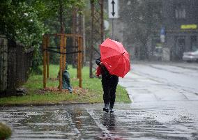 Rain and storm in Riga