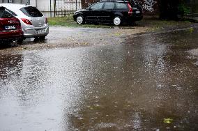 Rain and storm in Riga