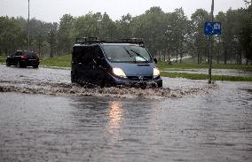 Rain and storm in Riga