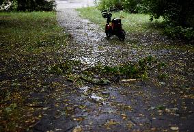 Rain and storm in Riga