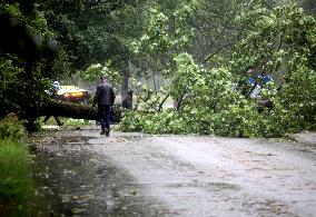 Rain and storm in Riga