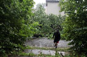 Rain and storm in Riga