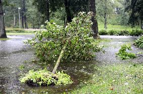 Rain and storm in Riga