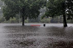 Rain and storm in Riga