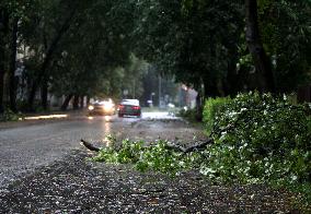 Rain and storm in Riga