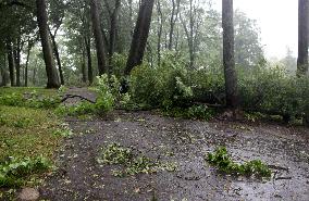 Rain and storm in Riga