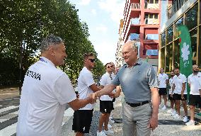 (PARIS 2024)FRANCE-PARIS-OLY-LITHUANIA-PRESIDENT-OLYMPIC VILLAGE-VISIT