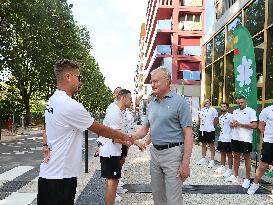 (PARIS 2024)FRANCE-PARIS-OLY-LITHUANIA-PRESIDENT-OLYMPIC VILLAGE-VISIT