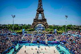 Paris 2024 - Beach Volley Illustrations