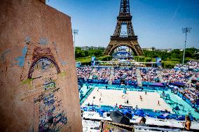 Paris 2024 - Beach Volley Illustrations