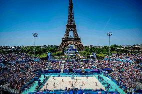 Paris 2024 - Beach Volley Illustrations