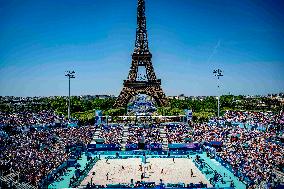 Paris 2024 - Beach Volley Illustrations