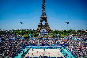 Paris 2024 - Beach Volley Illustrations