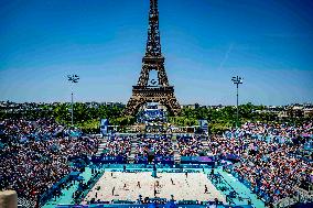 Paris 2024 - Beach Volley Illustrations