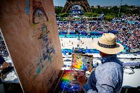 Paris 2024 - Beach Volley Illustrations