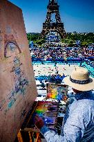 Paris 2024 - Beach Volley Illustrations