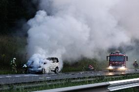 Car Fire In Belgium