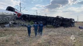 (SpotNews)RUSSIA-VOLGOGRAD-TRAIN-DERAIL