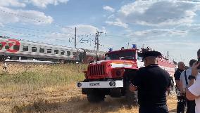 (SpotNews)RUSSIA-VOLGOGRAD-TRAIN-DERAIL