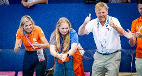 Paris 2024 - King Willem-Alexander, Princess Catharina-Amalia, and Queen Maxima In The Stands