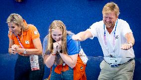 Paris 2024 - King Willem-Alexander, Princess Catharina-Amalia, and Queen Maxima In The Stands