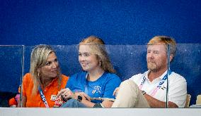 Paris 2024 - King Willem-Alexander, Princess Catharina-Amalia, and Queen Maxima In The Stands