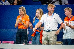 Paris 2024 - King Willem-Alexander, Princess Catharina-Amalia, and Queen Maxima In The Stands