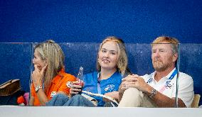 Paris 2024 - King Willem-Alexander, Princess Catharina-Amalia, and Queen Maxima In The Stands