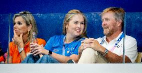 Paris 2024 - King Willem-Alexander, Princess Catharina-Amalia, and Queen Maxima In The Stands