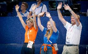 Paris 2024 - King Willem-Alexander, Princess Catharina-Amalia, and Queen Maxima In The Stands