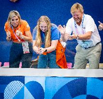 Paris 2024 - King Willem-Alexander, Princess Catharina-Amalia, and Queen Maxima In The Stands