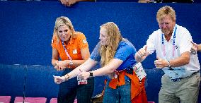 Paris 2024 - King Willem-Alexander, Princess Catharina-Amalia, and Queen Maxima In The Stands