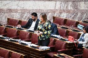 Plenary Session In Parliament In Athens - Mental Health