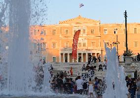 Protest Against Mental Health Privatization In Greece