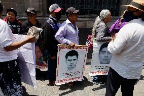 Mothers, Fathers And Relatives Of The 43 Missing Ayotzinapa Students Meet Privately With Andrés Manuel López Obrador, President