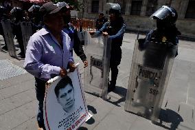 Mothers, Fathers And Relatives Of The 43 Missing Ayotzinapa Students Meet Privately With Andrés Manuel López Obrador, President