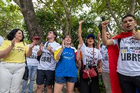 Protest Of Venezuelans In Lisbon