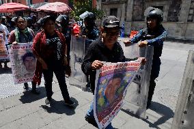 Mothers, Fathers And Relatives Of The 43 Missing Ayotzinapa Students Meet Privately With Andrés Manuel López Obrador, President