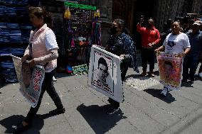 Mothers, Fathers And Relatives Of The 43 Missing Ayotzinapa Students Meet Privately With Andrés Manuel López Obrador, President