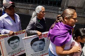 Mothers, Fathers And Relatives Of The 43 Missing Ayotzinapa Students Meet Privately With Andrés Manuel López Obrador, President