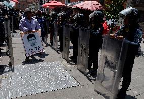 Mothers, Fathers And Relatives Of The 43 Missing Ayotzinapa Students Meet Privately With Andrés Manuel López Obrador, President