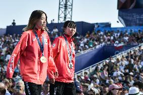 Paris 2024 - Fans welcome medalists at the Parc des Champions in Paris FA