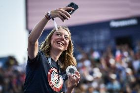 Paris 2024 - Fans welcome medalists at the Parc des Champions in Paris FA