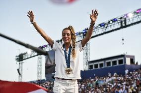 Paris 2024 - Fans welcome medalists at the Parc des Champions in Paris FA