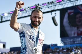 Paris 2024 - Fans welcome medalists at the Parc des Champions in Paris FA