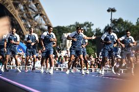 Paris 2024 - Fans welcome medalists at the Parc des Champions in Paris FA