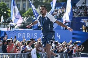 Paris 2024 - Fans welcome medalists at the Parc des Champions in Paris FA