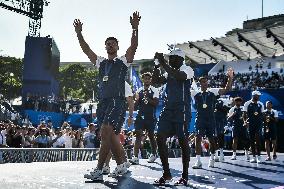 Paris 2024 - Fans welcome medalists at the Parc des Champions in Paris FA