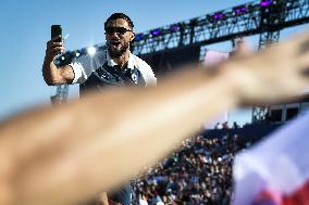 Paris 2024 - Fans welcome medalists at the Parc des Champions in Paris FA